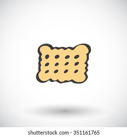 Cookie drawing. Hand-drawn cartoon bakery icon. Doodle drawing. Vector illustration. 