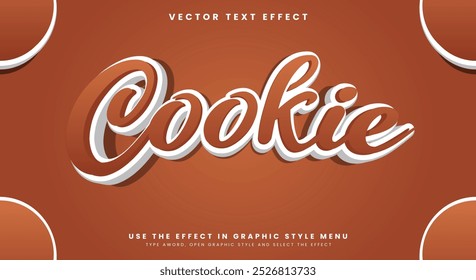 Cookie editable text effect template Suitable for Bakery food Theme
