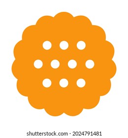 Cookie emoji icon isolated vector illustration on white background