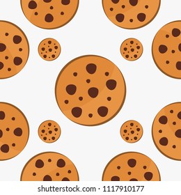 Cookie fast food pattern design vector.