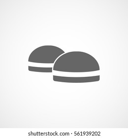 Cookie Flat Icon On White Background
