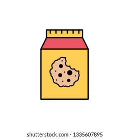 Cookie flat vector icon sign symbol