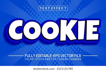 Fonte do cookie Efeito de texto editável