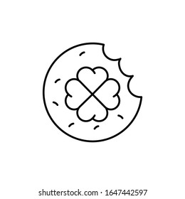 Cookie, food, clover icon. Simple line, outline vector elements of Patrick's day icons for ui and ux, website or mobile application