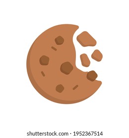 A cookie food delivery flat icon vector illustration design, this vector is suitable for icons, logos, illustrations, stickers, books, covers, etc.
