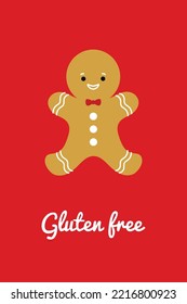 Cookie gingerbread man new year christmas tasty party mister