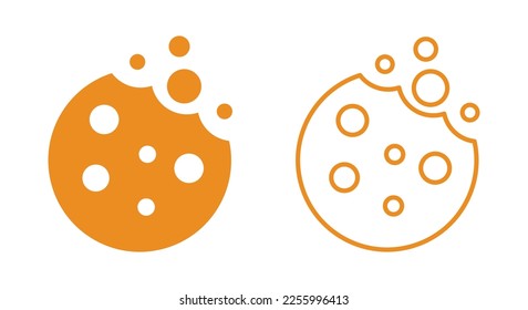 Cookie graphic concept vector icons set 