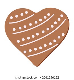 Cookie Heart Gingerbread Vector For Web, Presentation, Logo, Icon, Etc