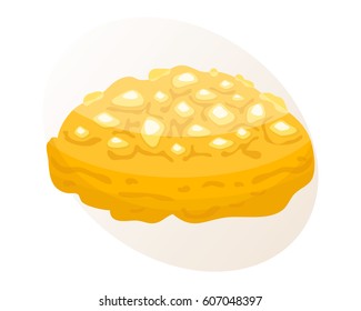 Cookie homemade breakfast bake cakes isolated and tasty snack biscuit pastry delicious sweet dessert bakery eating vector illustration.