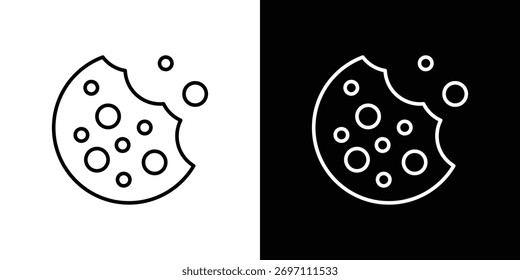 Cookie icon art Illustrations. premium line icons