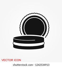 Cookie icon. Biscuit cookie or biscotti vector icon