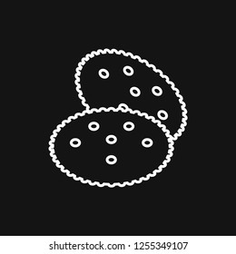 Cookie icon. Biscuit cookie or biscotti vector icon