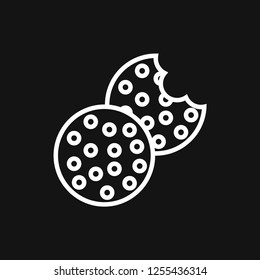 Cookie icon. Biscuit cookie or biscotti vector icon