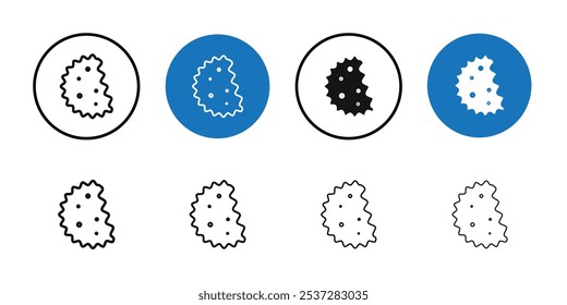 Cookie icon Black line art vector logo set