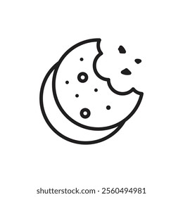 Cookie icon Black and white logo