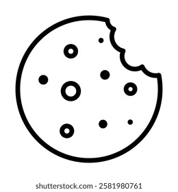 Cookie icon Black and white logo