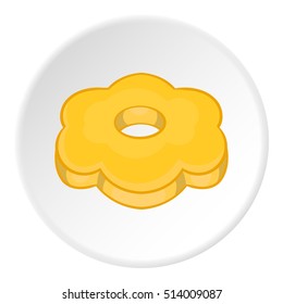 Cookie icon. Cartoon illustration of cookie vector icon for web