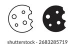 Cookie icon clipart and lineart vector symbols