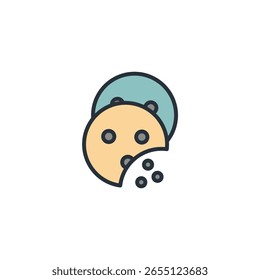 colección de icono de galleta. estilo de diseño con fondo