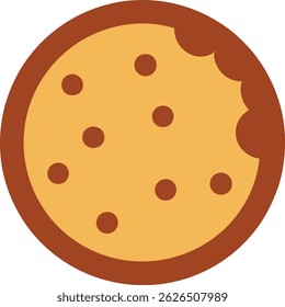 Ilustración vectorial de color de icono de galleta