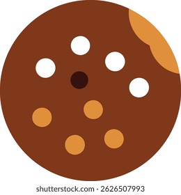 cookie icon color vector illustration