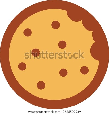 cookie icon color vector illustration