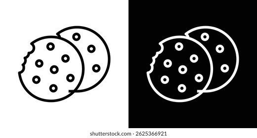 Cookie icon concept stroke on white background