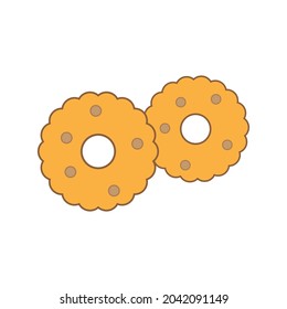 Diseño de iconos de cookie. aislado en ilustración vectorial de fondo blanco