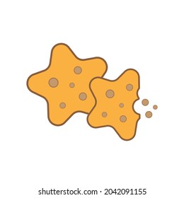Diseño de iconos de cookie. aislado en ilustración vectorial de fondo blanco