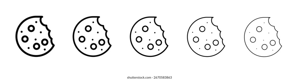 Design, Logo, App, Benutzeroberfläche des Cookie-Symbols Vektorgrafik, EPS