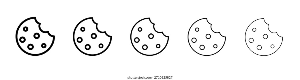 Diseño de icono de galleta, logotipo, App, interfaz de usuario. Ilustración vectorial, EPS