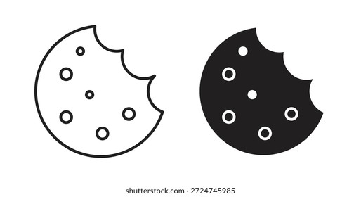 Cookie icon. filled flat sign for mobile concept and web design