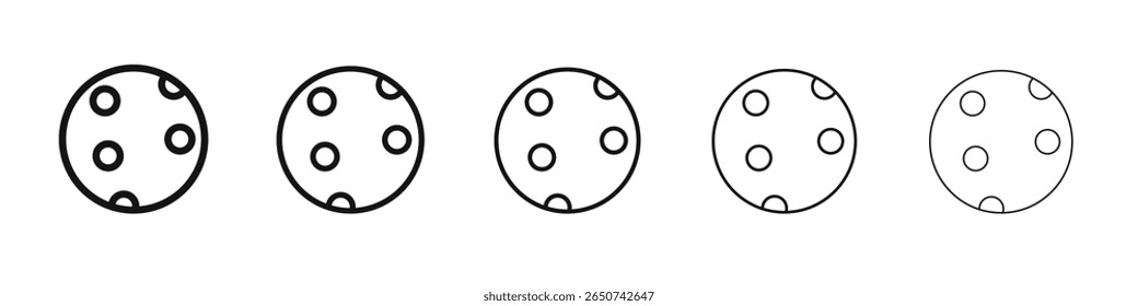 Cookie icon flat illustration set logo