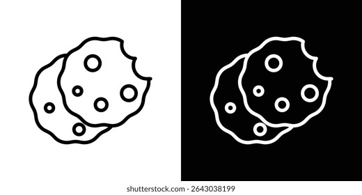 Cookie icon Flat style logo vector. perfect for UI designs