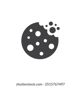 Cookie icon in flat style. Tasty biscuit vector illustration on isolated background. Chocolate bakery sign business concept.