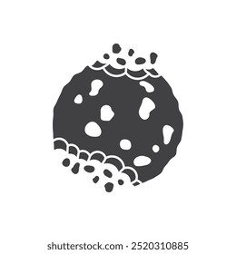 Cookie icon in flat style. Tasty biscuit vector illustration on isolated background. Chocolate bakery sign business concept.