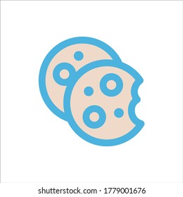 cookie icon flat vector logo design trendy illustration signage symbol graphic simple
