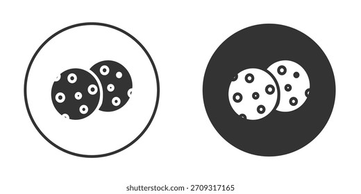 Cookie icon in glyph style for web Design. UI UX icons