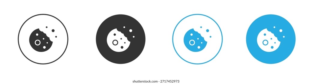 Icono de cookie. Plantilla de diseño de iconos gráficos