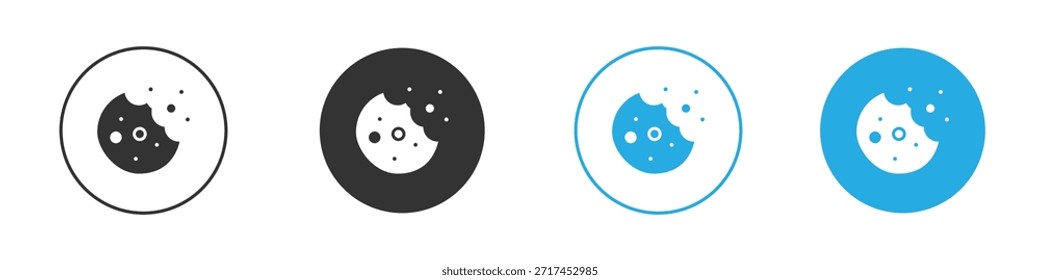 Icono de cookie. Plantilla de diseño de iconos gráficos