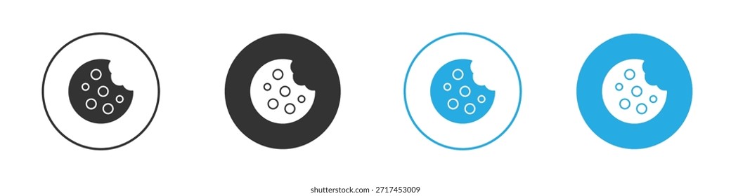 Icono de cookie. Plantilla de diseño de iconos gráficos