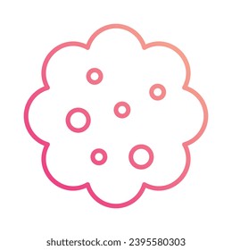 Cookie icon isolate white background vector stock illustration.