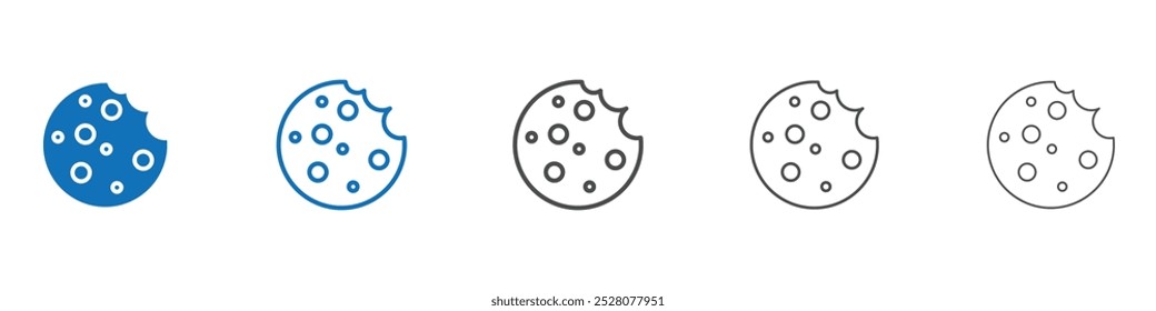 Cookie icon Isolated flat vector in outline