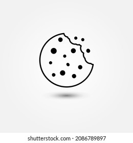 Cookie-Symbol einzeln auf weißem Hintergrund.
Logo-Konzeptzeichen Vektorgrafik.