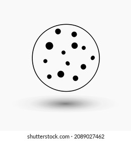 Cookie icon isolated on white background.
Logo concept sign. Vector illustration.