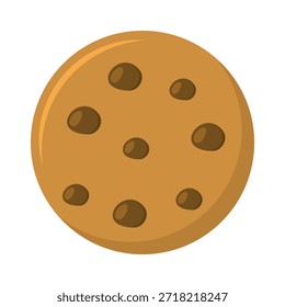 Icono de la galleta aislado en el fondo blanco. Símbolo de bocadillo de panadería. Ilustración vectorial
