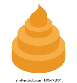 cookie icon. Isometric of bite cookie vector icon for web design isolated on white background