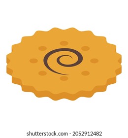 Cookie icon. Isometric of Cookie vector icon for web design isolated on white background