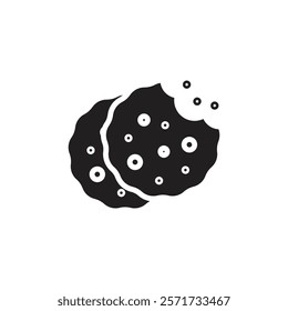 Cookie icon Line Art Logo set