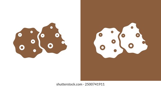 Cookie icon line art vector